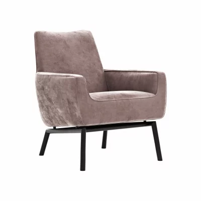 Sessel Matina – Größe L, Velour, Mauve