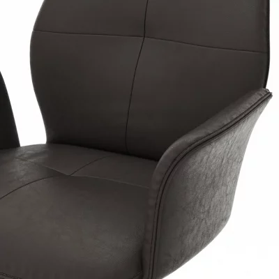 Armlehnstuhl Dinner – drehbar, Stoff, Graphit