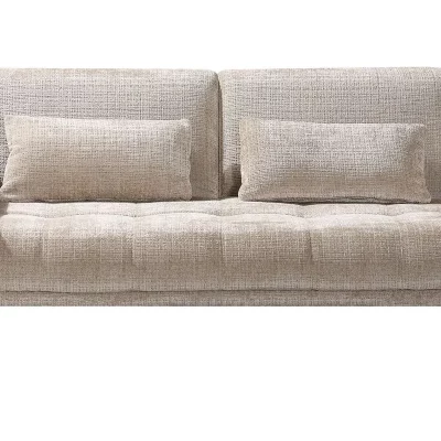 Multifunktionssofa – Rückenlehne/Sitztiefe verstellbar, Stoff, Silbergrau