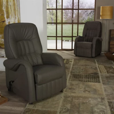 Sessel – Relaxfunktion 2-motorisch, Aufstehhilfe, Leder, Braun