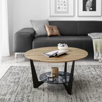 Couchtisch – LBH ca. 70x70x40 cm, Eiche massiv