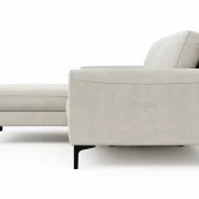 Ecksofa Oviedo – Longchair links mit 1,5-Sitzer, Stoff, Natur