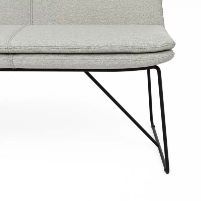 Polsterbank Macano – B ca. 160 cm, Stoff, Hellgrau