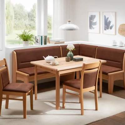 Eckbank – BT ca. 196×156 cm, Polyester, Braun