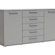 Kommode Viana – Holzwerkstoff, Steingrau