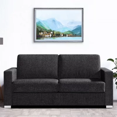 Doppelliege – mit Schlaffunktion, Stoff, Anthrazit