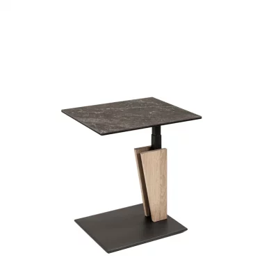 Couchtisch – höhenverstellbar, LBH. ca. 55x47x47-65 cm, Keramik, Schwarz