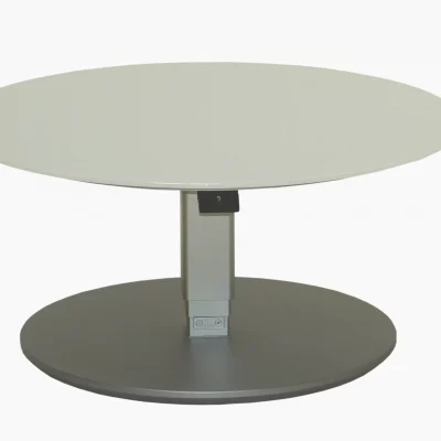 Couchtisch – höhenverstellbar, D. ca. 80cm, Siberfarben