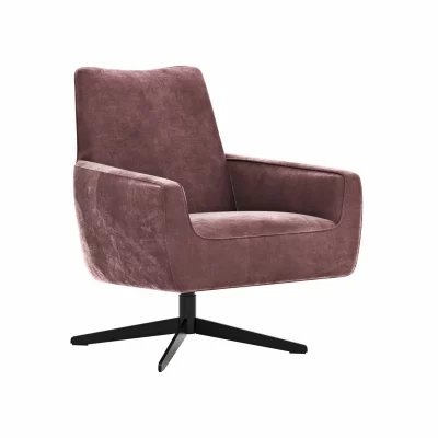 Drehsessel Matina – Größe L, Velour, Weinrot