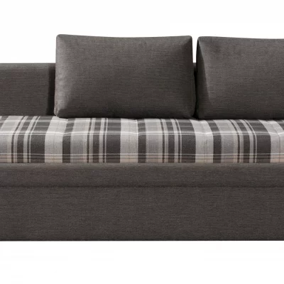 Einzelliege – mit Bettkasten, Stoff, Karo