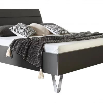 Bett – Liegefläche ca.180×200 cm, Kunstlederkopfteil, Graphit