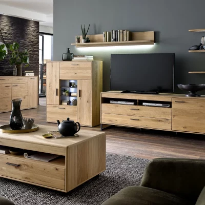 Sidebaord – mit Beleuchtung, Eiche teilmassiv