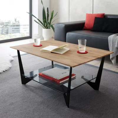 Couchtisch – LBH ca. 90x60x40 cm, Eiche massiv