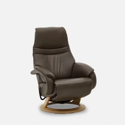 Sessel – Relaxfunktion, Leder, Braun