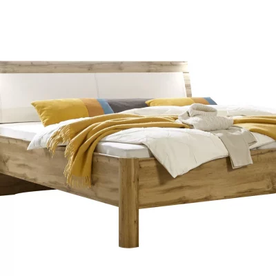 Futonbett – Liegefläche ca. 180×200 cm, inkl. Konsolen, Bianco-Eiche-Nachbildung, Absetzungen Weiß