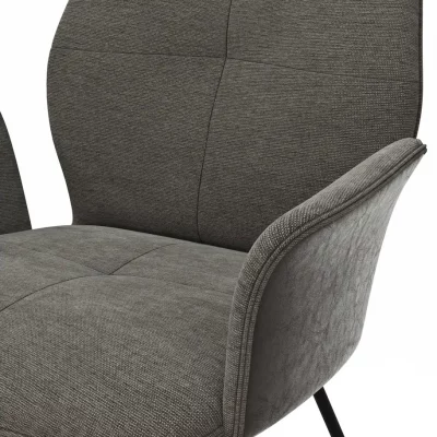 Armlehnstuhl Dinner – Stoff, Dunkelbraun