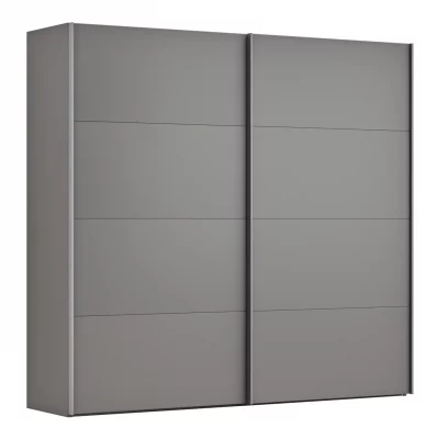 Schwebetürenschrank Viana – B ca. 241 cm, Lack, Steingrau