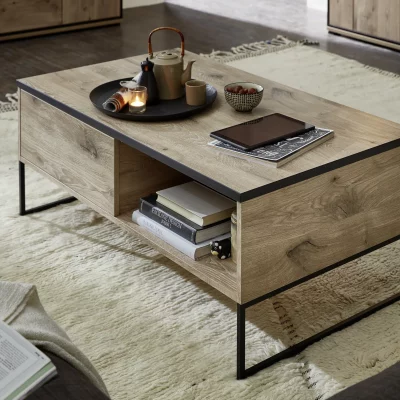 Couchtisch – mit Schubkasten, Eiche