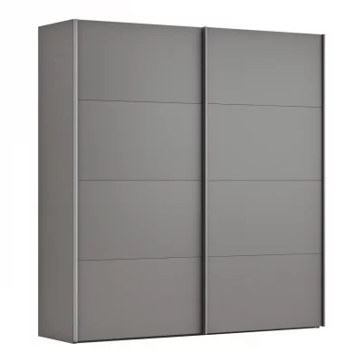 Schwebetürenschrank Viana – B ca. 212 cm, Lack, Steingrau