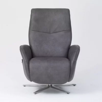 Sessel – Relaxfunktion motorisch, Leder, Kohle