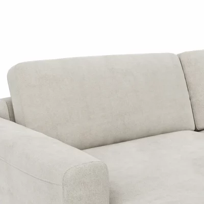 Wohnlandschaft Oviedo – Longchair links mit 2-Sitzer und Ecke rechts, Stoff, Natur