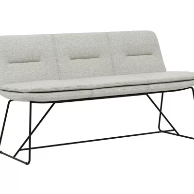 Polsterbank Macano – B ca. 160 cm, Stoff, Hellgrau