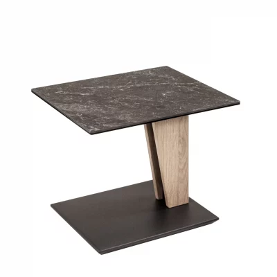Couchtisch – höhenverstellbar, LBH. ca. 55x47x47-65 cm, Keramik, Schwarz