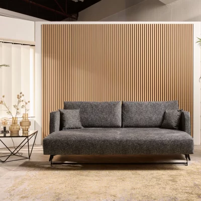 Schlafsofa – Stoff, Anthrazit