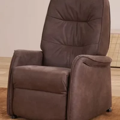 Sessel EM Regensburg – manuelle Verstellung, Stoff, braun