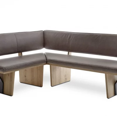 Eckbank – BT ca. 150×190 cm, Stoff Hellbraun
