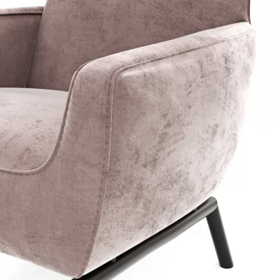 Sessel Matina – Größe L, Velour, Mauve