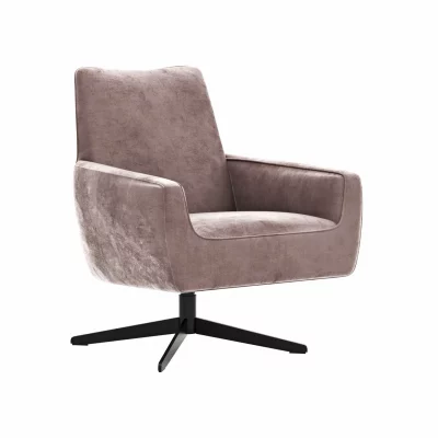 Drehsessel Matina – Größe L, Velour, Mauve