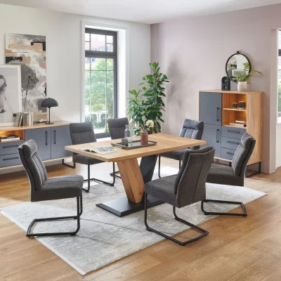 Schwingstuhl – Stoff, Anthrazit