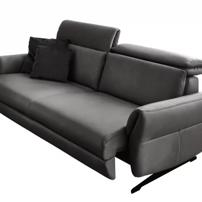 Sofa – 2,5-Sitzer, Kopfteil verstellbar, Sitzvorzug motorisch, Leder, Anthrazit