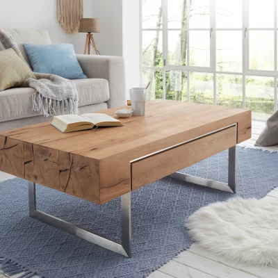 Couchtisch – Schubkasten, LBH ca. 110x60x40 cm, Eiche Furnier