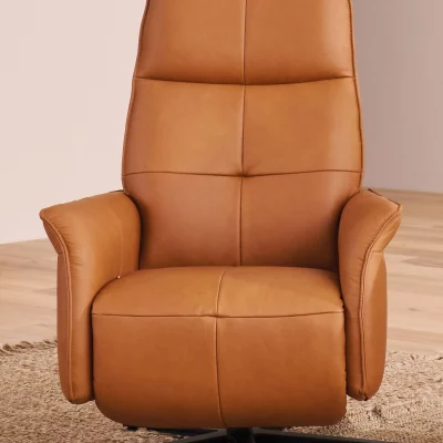 Fernsehsessel EM München – Relaxfunktion manuell, Leder, braun