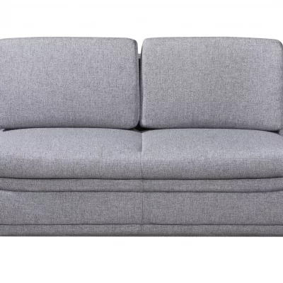 Querschläfer – Schlaffunktion mit Bettkasten, Armlehne verstellbar, Stoff, Grau