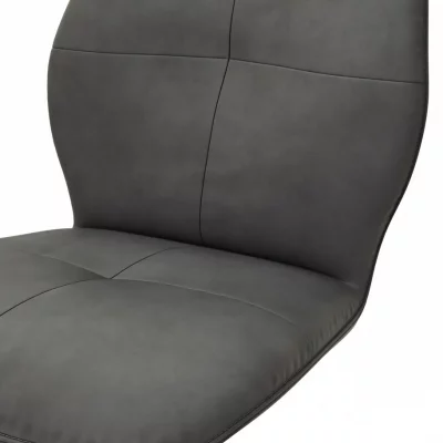 Stuhl Dinner – drehbar, Stoff, Dunkelgrau