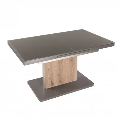 Couchtisch – Lavagrau/Wildeiche B/H/T ca. 110(150)/65/55-74 cm