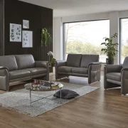 Sofa – 2,5-Sitzer, Leder Rauchbraun
