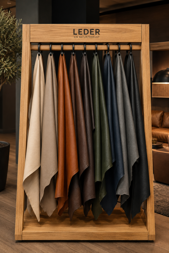 Ledermuster verschiedene Farben