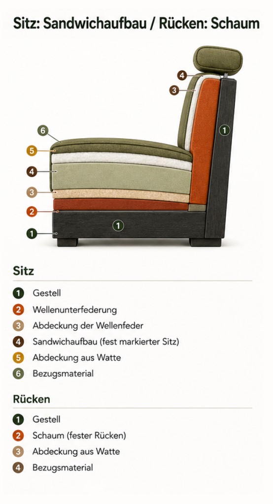 Sandwich Sitzaufbau Sofa Andernach