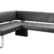 Eckbank EM 8310 – BT ca. 156×203 mit Rückenlehne, Leder, braun
