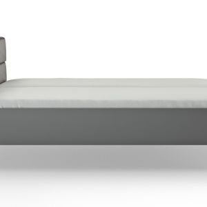 Bett Viana – Liegefläche ca. 180×200 cm, Holzwerkstoff Dunkelgrau, Kunstleder Anthrazit
