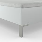Bett Viana – Liegefläche ca. 200×200 cm, Holzwerkstoff Weiß, Kunstleder Anthrazit