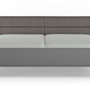 Bett Viana – Liegefläche ca. 200×200 cm, Holzwerkstoff Dunkelgrau , Kunstleder Anthrazit