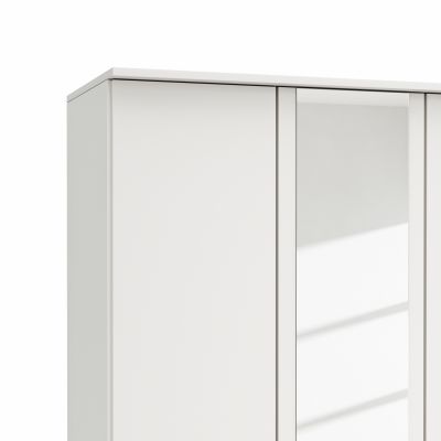 Drehtürenschrank Viana – B. ca. 136 cm, Lack, Weiß