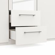 Drehtürenschrank Viana – B. ca. 136 cm, Lack, Weiß