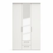 Drehtürenschrank Viana – B. ca. 136 cm, Lack, Weiß