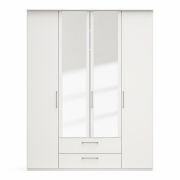 Drehtürenschrank Viana – B. ca. 180cm, Lack, Weiß
